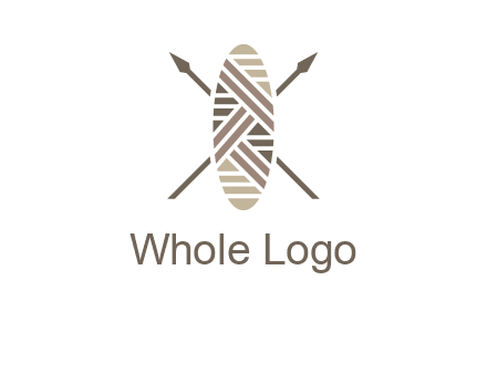 shield and spears game logo