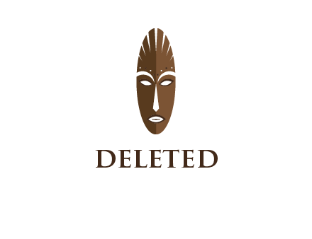 Amazon tribal mask gaming logo