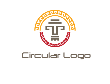 abstract blocky pattern tomb architecture logo