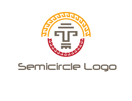 abstract blocky pattern tomb architecture logo