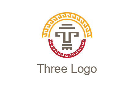 abstract blocky pattern tomb architecture logo