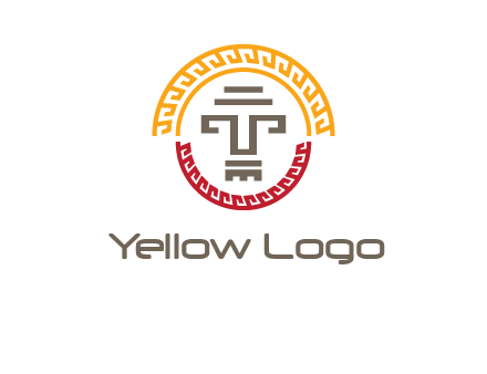 abstract blocky pattern tomb architecture logo