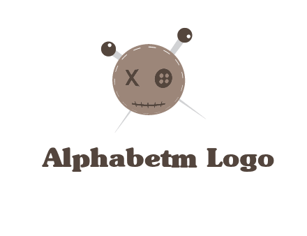 pin in stitched cloth face gaming logo 