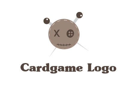 pin in stitched cloth face gaming logo 