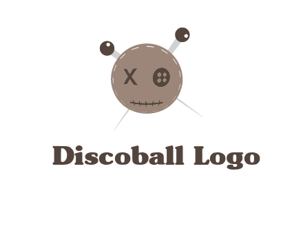 pin in stitched cloth face gaming logo 