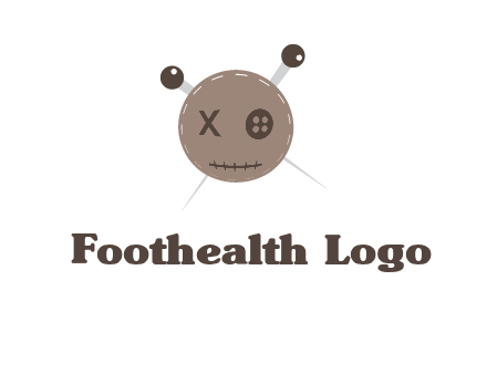 pin in stitched cloth face gaming logo 