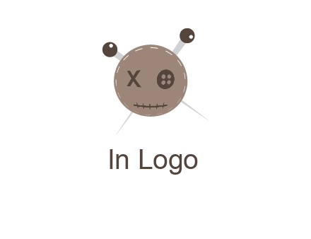 pin in stitched cloth face gaming logo 