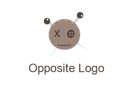 pin in stitched cloth face gaming logo 