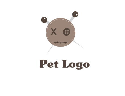 pin in stitched cloth face gaming logo 