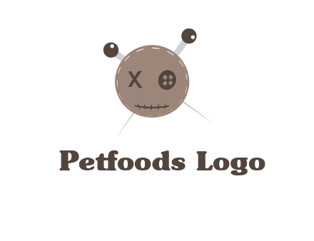 pin in stitched cloth face gaming logo 