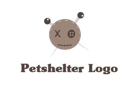pin in stitched cloth face gaming logo 