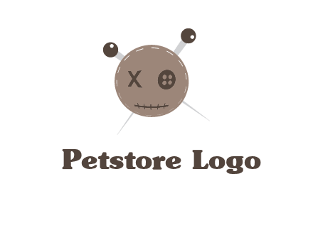 pin in stitched cloth face gaming logo 