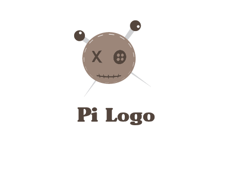 pin in stitched cloth face gaming logo 