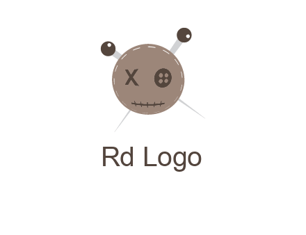 pin in stitched cloth face gaming logo 