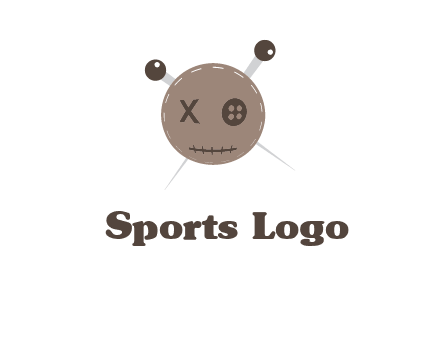 pin in stitched cloth face gaming logo 