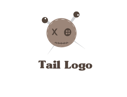 pin in stitched cloth face gaming logo 
