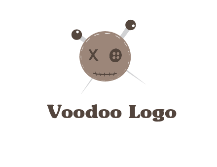 pin in stitched cloth face gaming logo 