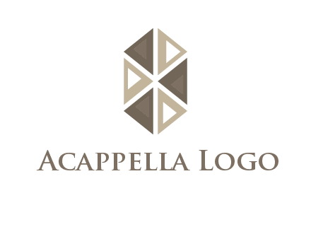 triangle pattern hexagonal shape beauty logo
