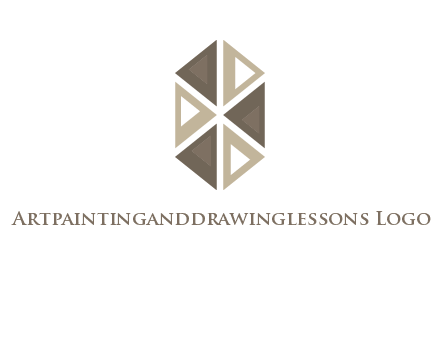 triangle pattern hexagonal shape beauty logo