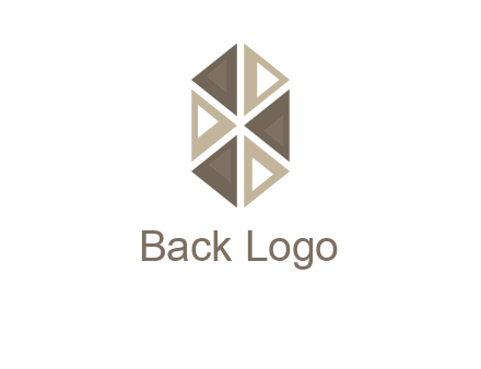 triangle pattern hexagonal shape beauty logo