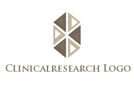 triangle pattern hexagonal shape beauty logo