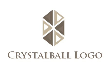triangle pattern hexagonal shape beauty logo