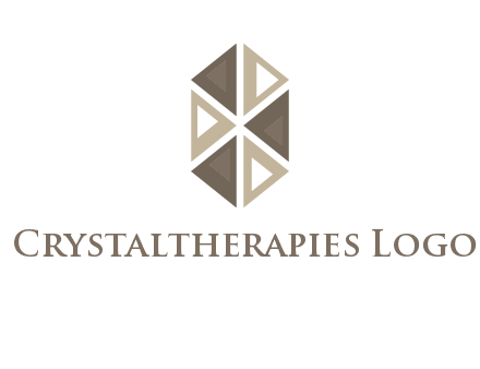 triangle pattern hexagonal shape beauty logo