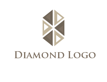 triangle pattern hexagonal shape beauty logo