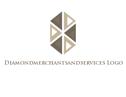 triangle pattern hexagonal shape beauty logo