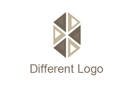 triangle pattern hexagonal shape beauty logo
