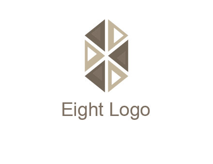 triangle pattern hexagonal shape beauty logo