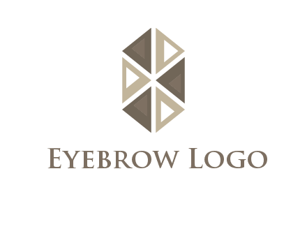 triangle pattern hexagonal shape beauty logo