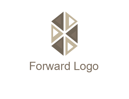 triangle pattern hexagonal shape beauty logo
