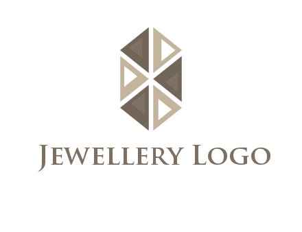 triangle pattern hexagonal shape beauty logo