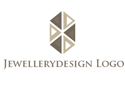 triangle pattern hexagonal shape beauty logo