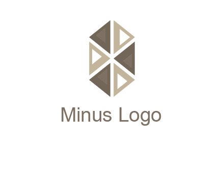 triangle pattern hexagonal shape beauty logo
