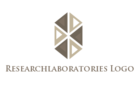 triangle pattern hexagonal shape beauty logo