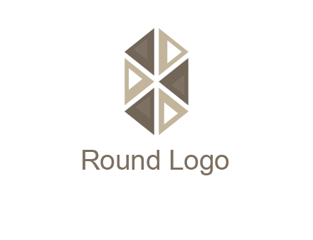 triangle pattern hexagonal shape beauty logo