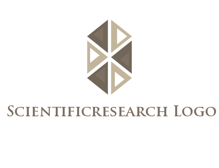 triangle pattern hexagonal shape beauty logo