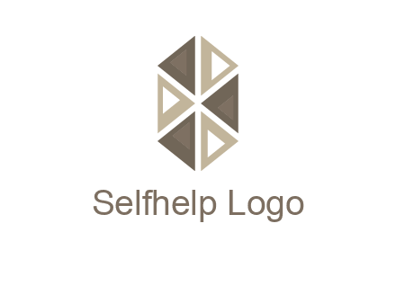 triangle pattern hexagonal shape beauty logo