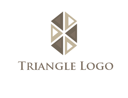 triangle pattern hexagonal shape beauty logo