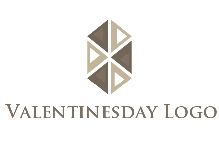 triangle pattern hexagonal shape beauty logo