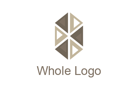 triangle pattern hexagonal shape beauty logo