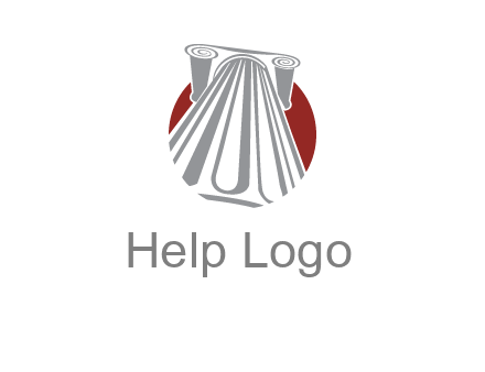 worm's-eye view of a pillar in a circular logo