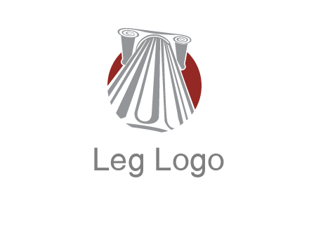 worm's-eye view of a pillar in a circular logo