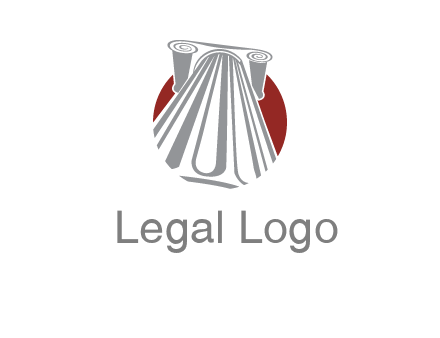 worm's-eye view of a pillar in a circular logo