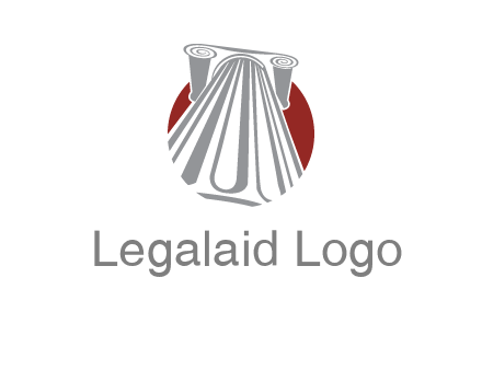worm's-eye view of a pillar in a circular logo
