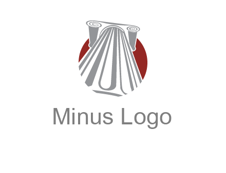 worm's-eye view of a pillar in a circular logo
