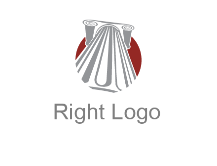 worm's-eye view of a pillar in a circular logo