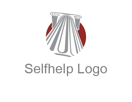 worm's-eye view of a pillar in a circular logo